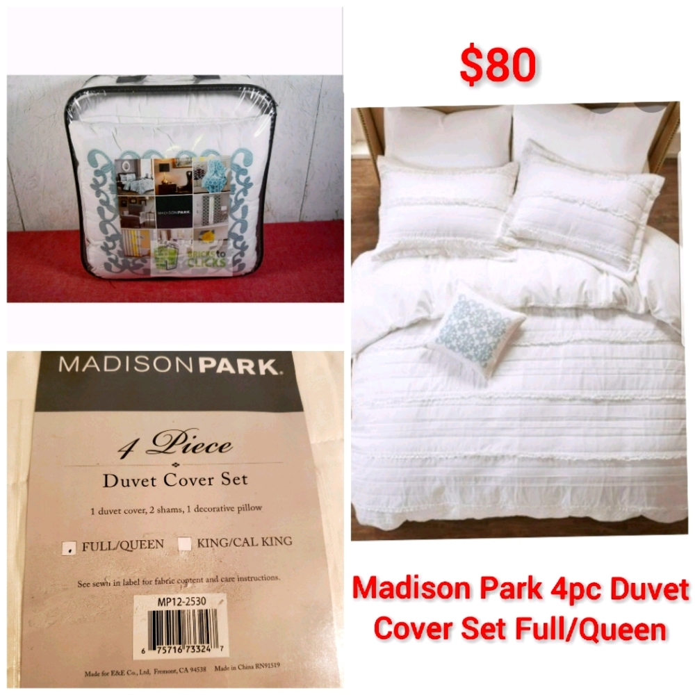 Madison Park 4pc Duvet cover set f/q